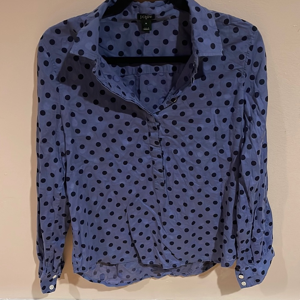 jcrew factory polka dot popover